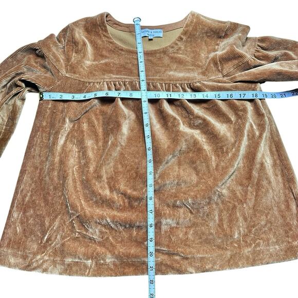 Texture & Thread Madewell | Women | Warm Hickory Corduroy Swing Top | Size Small - Picture 5 of 10